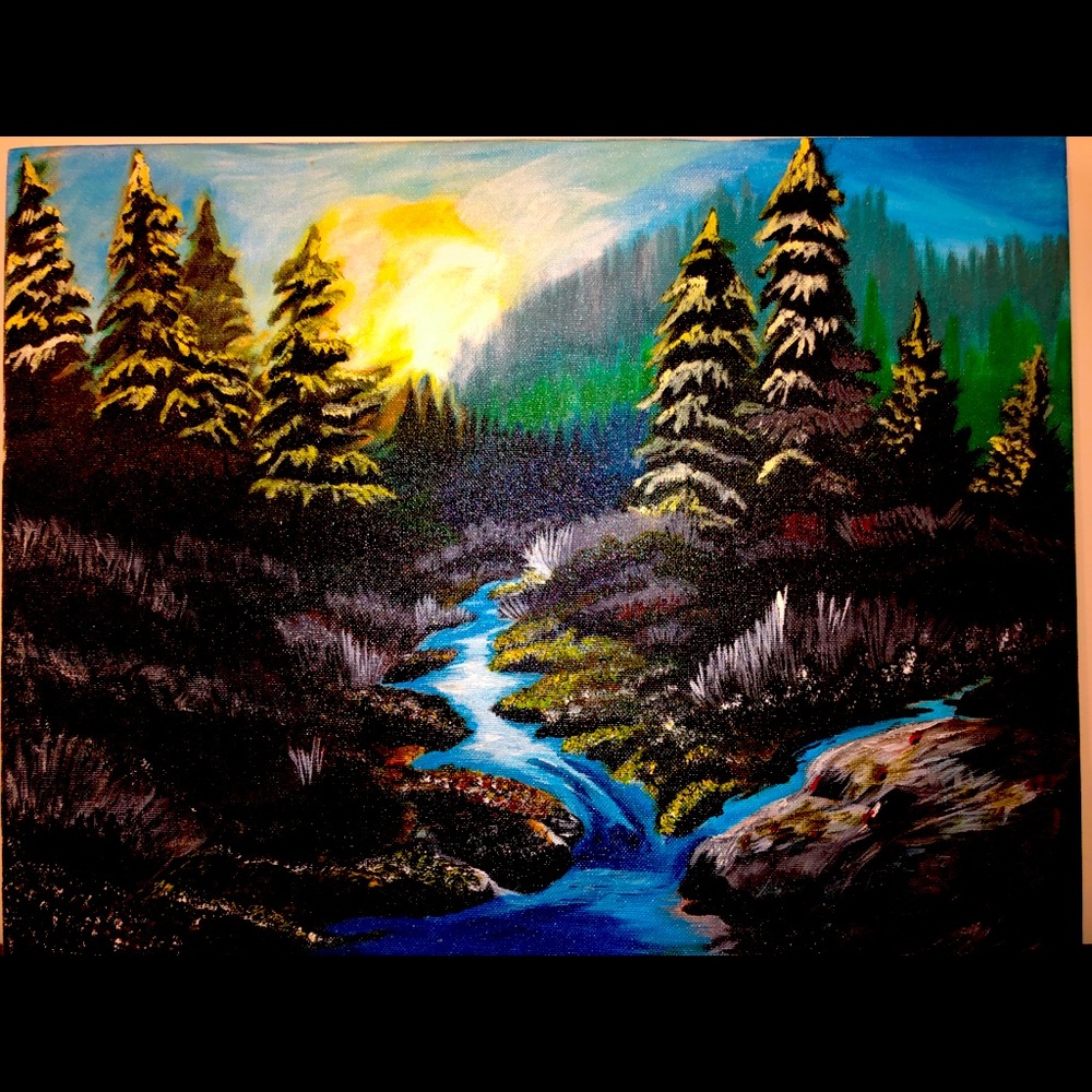 Lacquered acrylic painting 16x20